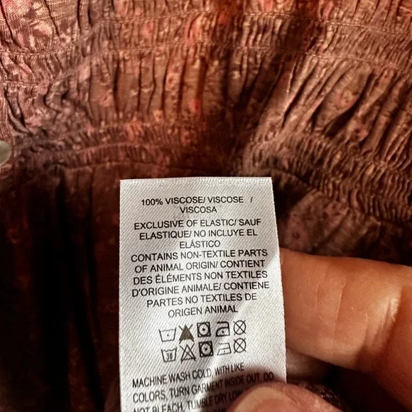 Lucky Brand new boho style Floral brown and Mauve Top - Picture 9 of 16